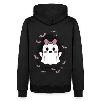 Fantôme mignon avec des chauves-souris - Sweat à capuche Premium bio Homme - noir - Dos - Nico (187cm)