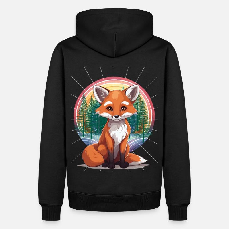 Renard Renards Renarde - Sweat à capuche Premium bio Homme - noir