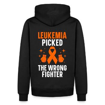 Leukämie Bewusstsein Blutkrebs Bekämpfung - Männer Premium Bio Hoodie - Schwarz - Hinten - Nico (187cm)