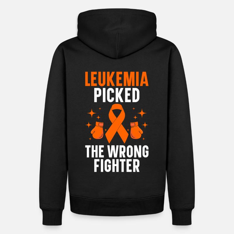 Leukämie Bewusstsein Blutkrebs Bekämpfung - Männer Premium Bio Hoodie - Schwarz