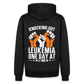 Leukämie Bewusstsein Blutkrebs Bekämpfung - Männer Premium Bio Hoodie - Schwarz - Hinten - Nico (187cm)