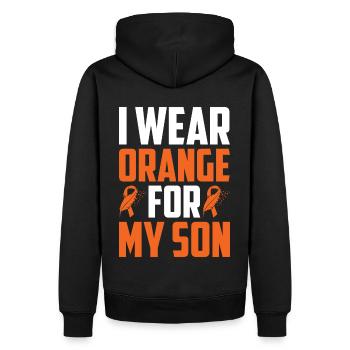 Leukämie Bewusstsein Blutkrebs Bekämpfung - Männer Premium Bio Hoodie - Schwarz - Hinten - Nico (187cm)