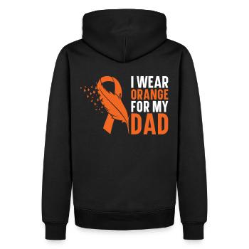 Leukämie Bewusstsein Blutkrebs Bekämpfung - Männer Premium Bio Hoodie - Schwarz - Hinten - Nico (187cm)