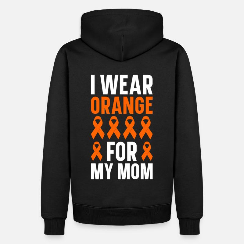 orangeLeukämie Bewusstsein Blutkrebs Bekämpfung - Männer Premium Bio Hoodie - Schwarz