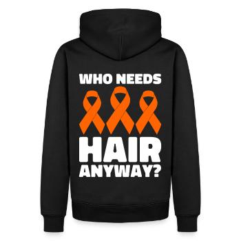 Leukämie Bewusstsein Blutkrebs Bekämpfung - Männer Premium Bio Hoodie - Schwarz - Hinten - Nico (187cm)