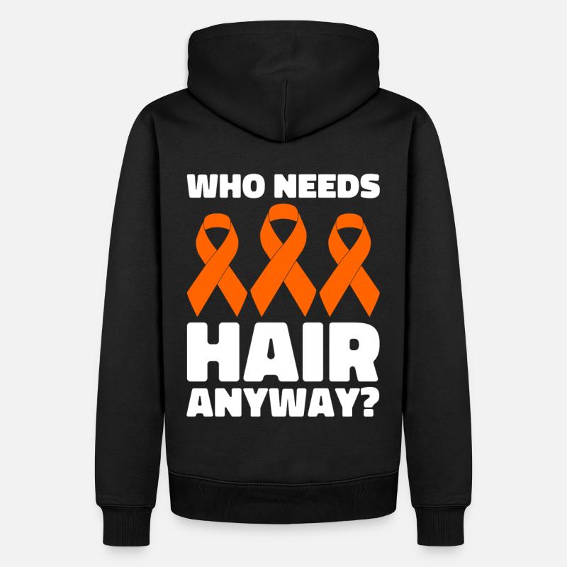 Leukämie Bewusstsein Blutkrebs Bekämpfung - Männer Premium Bio Hoodie - Schwarz
