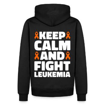 Leukämie Bewusstsein Blutkrebs Bekämpfung - Männer Premium Bio Hoodie - Schwarz - Hinten - Nico (187cm)
