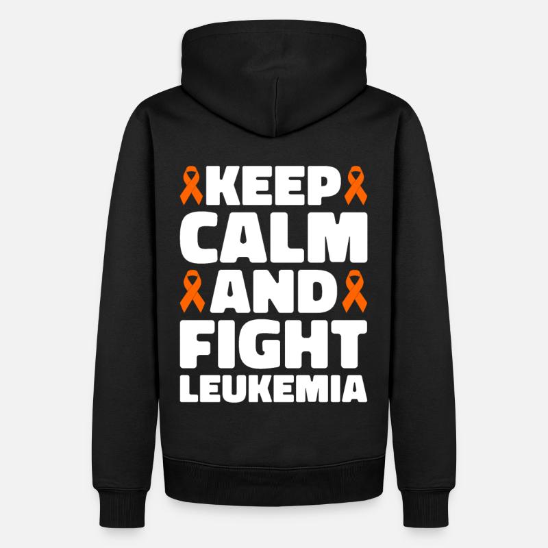 Leukämie Bewusstsein Blutkrebs Bekämpfung - Männer Premium Bio Hoodie - Schwarz