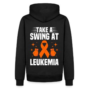 Leukämie Bewusstsein Blutkrebs Bekämpfung - Männer Premium Bio Hoodie - Schwarz - Hinten - Nico (187cm)