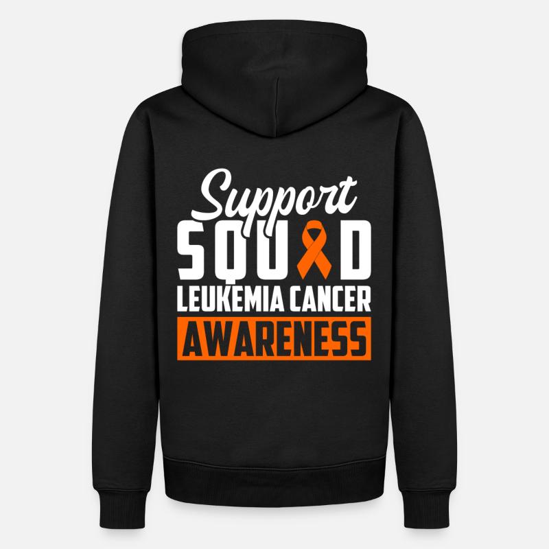 Leukämie Bewusstsein Blutkrebs Bekämpfung - Männer Premium Bio Hoodie - Schwarz