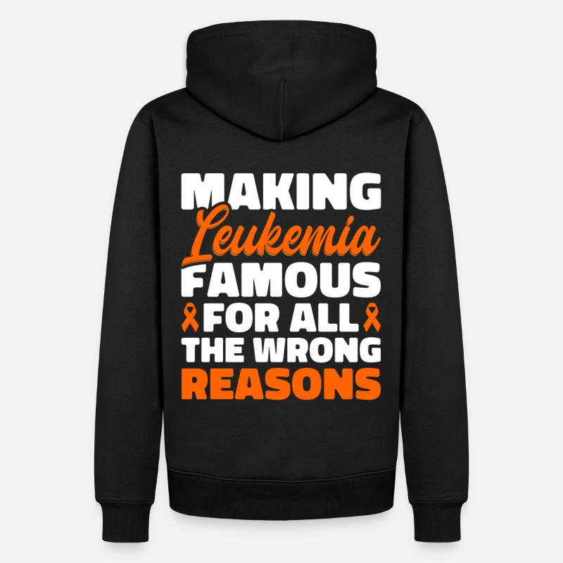 Leukämie Bewusstsein Blutkrebs Bekämpfung - Männer Premium Bio Hoodie - Schwarz