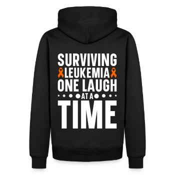 Leukämie Bewusstsein Blutkrebs Bekämpfung - Männer Premium Bio Hoodie - Schwarz - Hinten - Nico (187cm)
