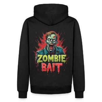 Conception de zombie d’Halloween - Sweat à capuche Premium bio Homme - noir - Dos - Nico (187cm)
