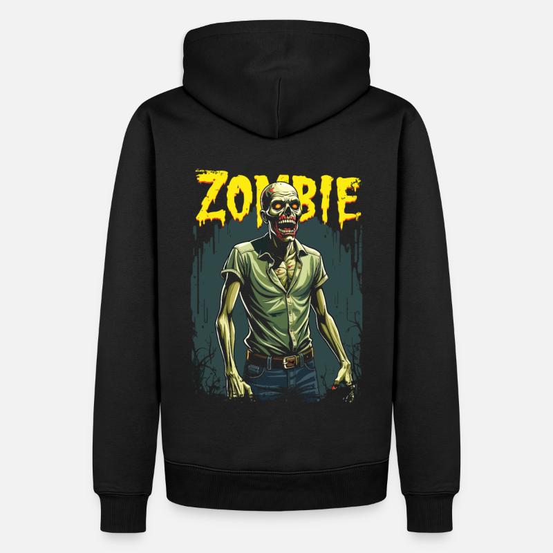 Conception de zombie d’Halloween - Sweat à capuche Premium bio Homme - noir