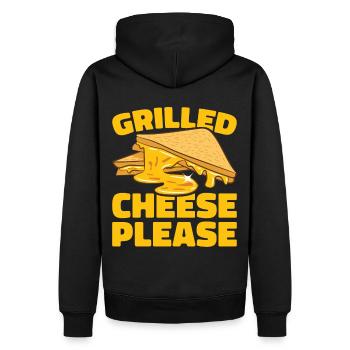 Grilled Cheese Grilled Cheese Foodie Cheese Sandwich - Sweat à capuche Premium bio Homme - noir - Dos - Nico (187cm)