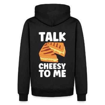 Grilled Cheese Grilled Cheese Foodie Cheese Sandwich - Sweat à capuche Premium bio Homme - noir - Dos - Nico (187cm)