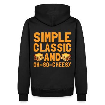 Grilled Cheese Grilled Cheese Foodie Cheese Sandwich - Sweat à capuche Premium bio Homme - noir - Dos - Nico (187cm)