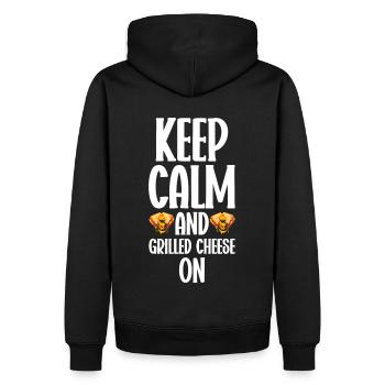 Grilled Cheese Grilled Cheese Foodie Cheese Sandwich - Sweat à capuche Premium bio Homme - noir - Dos - Nico (187cm)