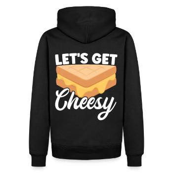 Grilled Cheese Grilled Cheese Foodie Cheese Sandwich - Sweat à capuche Premium bio Homme - noir - Dos - Nico (187cm)