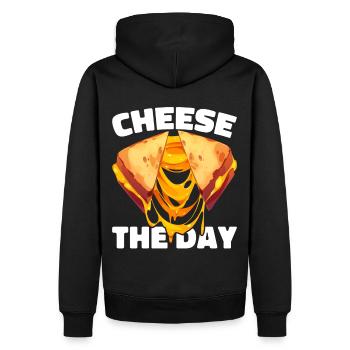 Grilled Cheese Grilled Cheese Foodie Cheese Sandwich - Sweat à capuche Premium bio Homme - noir - Dos - Nico (187cm)