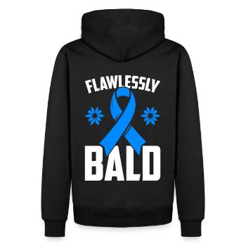Alopécie areata Awareness Perte de cheveux - Sweat à capuche Premium bio Homme - noir - Dos - Nico (187cm)