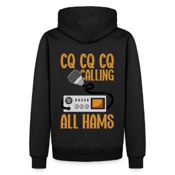 Ham Radio Amateurfunk Amateurfunker Radio - Männer Premium Bio Hoodie - Schwarz - Hinten - Nico (187cm)