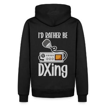 Ham Radio Amateurfunk Amateurfunker Radio - Männer Premium Bio Hoodie - Schwarz - Hinten - Nico (187cm)