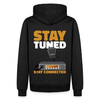 Ham Radio Amateurfunk Amateurfunker Radio - Männer Premium Bio Hoodie - Schwarz - Hinten - Nico (187cm)