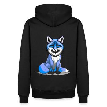 Fuchs Weisheit Weise Klug Füchse schlau Märchen - Männer Premium Bio Hoodie - Schwarz - Hinten - Nico (187cm)