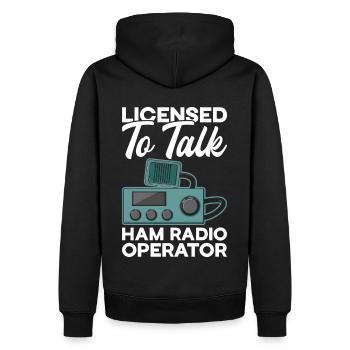 Ham Radio Amateur Radio Amateur Radio - Sweat à capuche Premium bio Homme - noir - Dos - Nico (187cm)