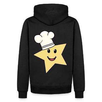 Chef étoilé Cuisiniers Cuisinier Cuisine - Sweat à capuche Premium bio Homme - noir - Dos - Nico (187cm)