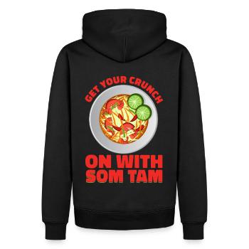 Som Tam Salade thaïlandaise Papaye Salade thaïlandaise Cuisine thaïlandaise - Sweat à capuche Premium bio Homme - noir - Dos - Nico (187cm)