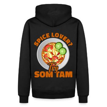 Som Tam Salade thaïlandaise Papaye Salade thaïlandaise Cuisine thaïlandaise - Sweat à capuche Premium bio Homme - noir - Dos - Nico (187cm)