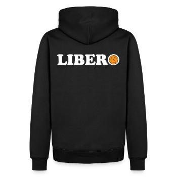 Volley-ball Libero - Sweat à capuche Premium bio Homme - noir - Dos - Nico (187cm)