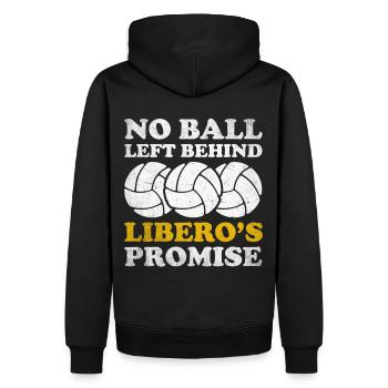 Volley-ball Libero - Sweat à capuche Premium bio Homme - noir - Dos - Nico (187cm)
