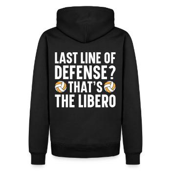Volley-ball Libero - Sweat à capuche Premium bio Homme - noir - Dos - Nico (187cm)