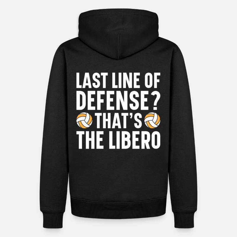 Volley-ball Libero - Sweat à capuche Premium bio Homme - noir
