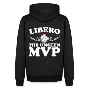 Volley-ball Libero - Sweat à capuche Premium bio Homme - noir - Dos - Nico (187cm)