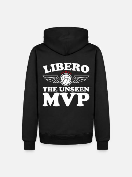 Volleyball Libero - Männer Premium Bio Hoodie - Schwarz
