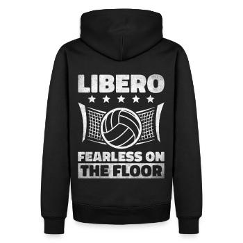 Volley-ball Libero - Sweat à capuche Premium bio Homme - noir - Dos - Nico (187cm)