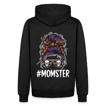 Halloween Momster Monster Mom - Men’s Premium Organic Hoodie - black - Back - Nico (187cm)