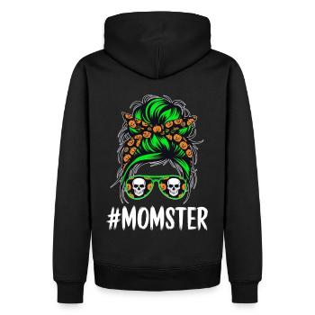 Halloween Momster Monster Mom - Men’s Premium Organic Hoodie - black - Back - Nico (187cm)