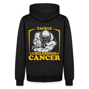 Krebs Im Kindesalter Childhood Cancer Awareness - Männer Premium Bio Hoodie - Schwarz - Hinten - Nico (187cm)
