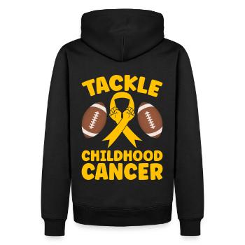 Krebs Im Kindesalter Childhood Cancer Awareness - Männer Premium Bio Hoodie - Schwarz - Hinten - Nico (187cm)
