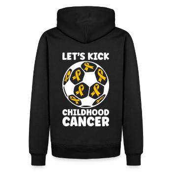 Krebs Im Kindesalter Childhood Cancer Awareness - Männer Premium Bio Hoodie - Schwarz - Hinten - Nico (187cm)