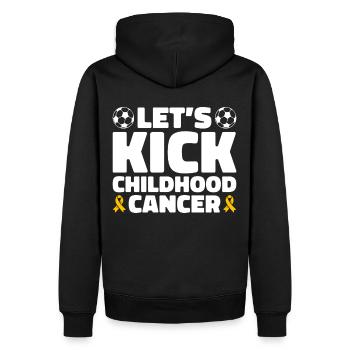 Krebs Im Kindesalter Childhood Cancer Awareness - Männer Premium Bio Hoodie - Schwarz - Hinten - Nico (187cm)
