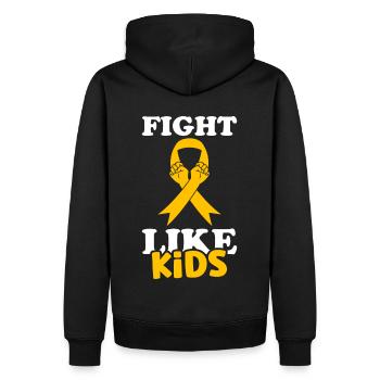 Krebs Im Kindesalter Childhood Cancer Awareness - Männer Premium Bio Hoodie - Schwarz - Hinten - Nico (187cm)