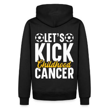 Krebs Im Kindesalter Childhood Cancer Awareness - Männer Premium Bio Hoodie - Schwarz - Hinten - Nico (187cm)