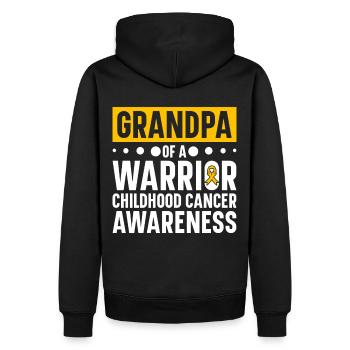 Krebs Im Kindesalter Childhood Cancer Awareness - Männer Premium Bio Hoodie - Schwarz - Hinten - Nico (187cm)