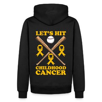 Krebs Im Kindesalter Childhood Cancer Awareness - Männer Premium Bio Hoodie - Schwarz - Hinten - Nico (187cm)